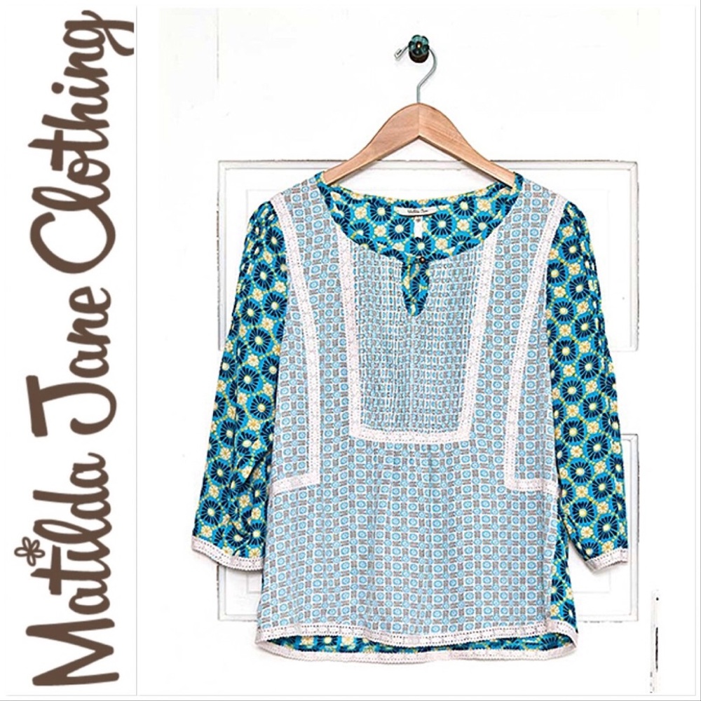 ✨ Matilda Jane Kaleidoscope Peasant Blouse top ✨